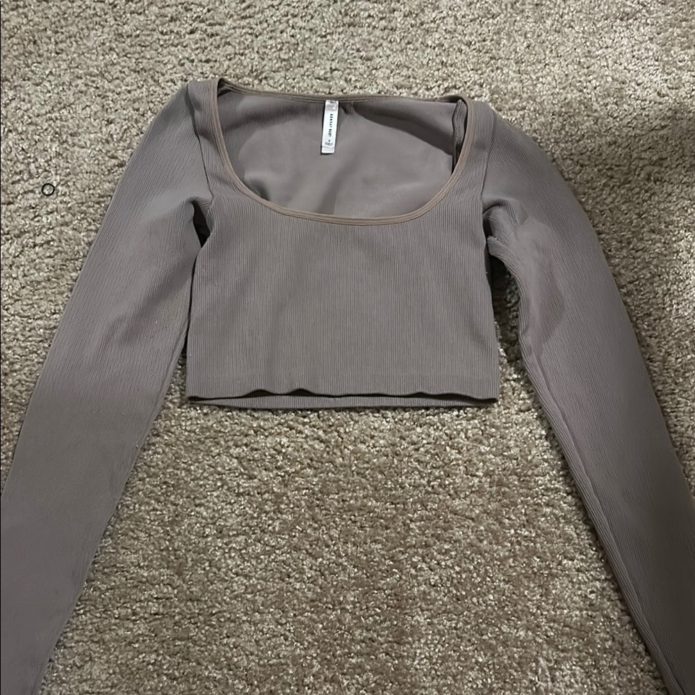 Sunday Best Gray Long Sleeve Top